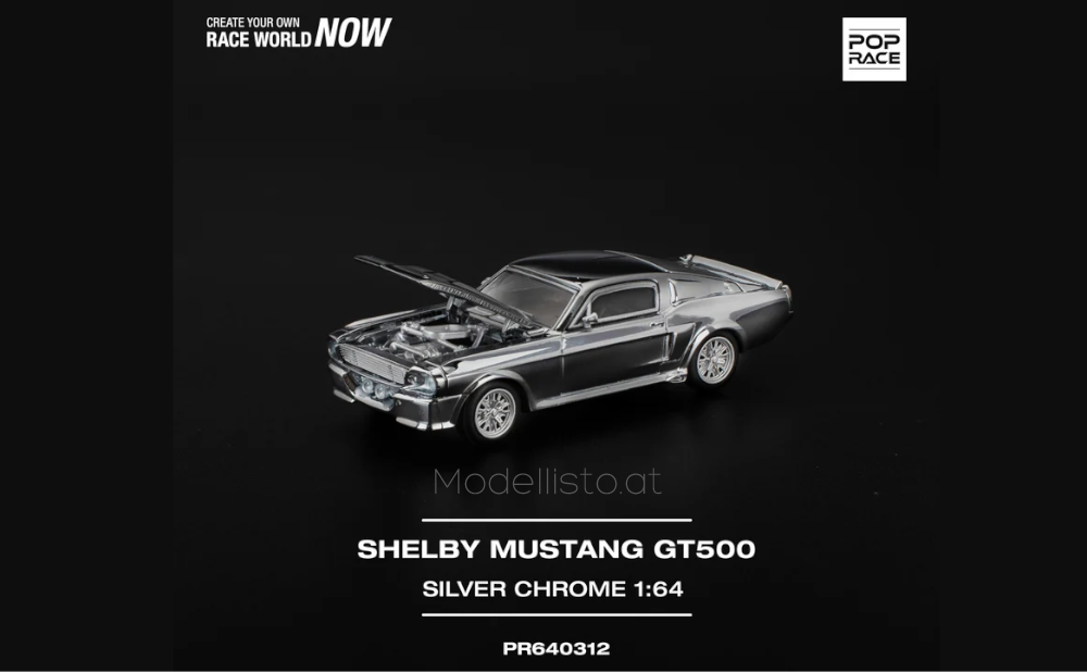 PR640312 Pop Race Shelby Mustang GT500, silver chrome